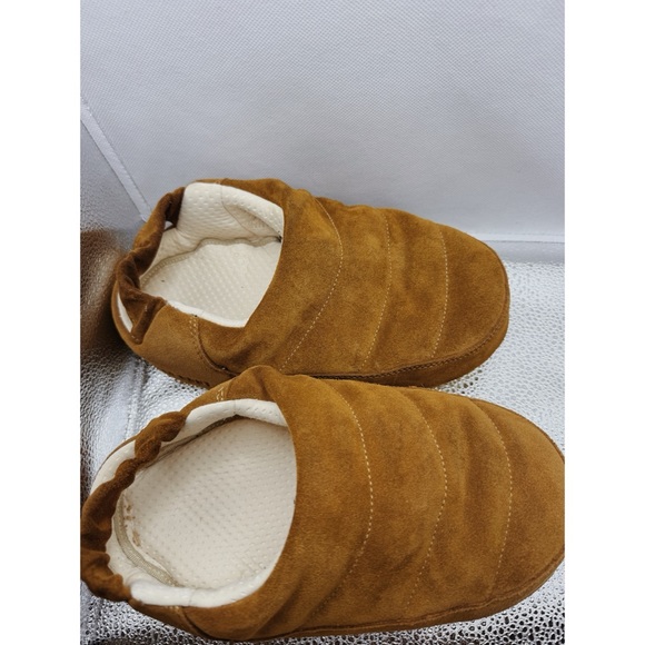 Moon Boots Evolution Suede Slippers in Cognac Brown - Picture 3 of 8